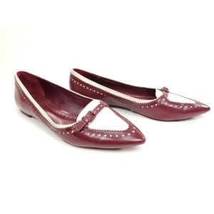 Tory Burch Red Darlene Ballet Flats Ballerina 9.5